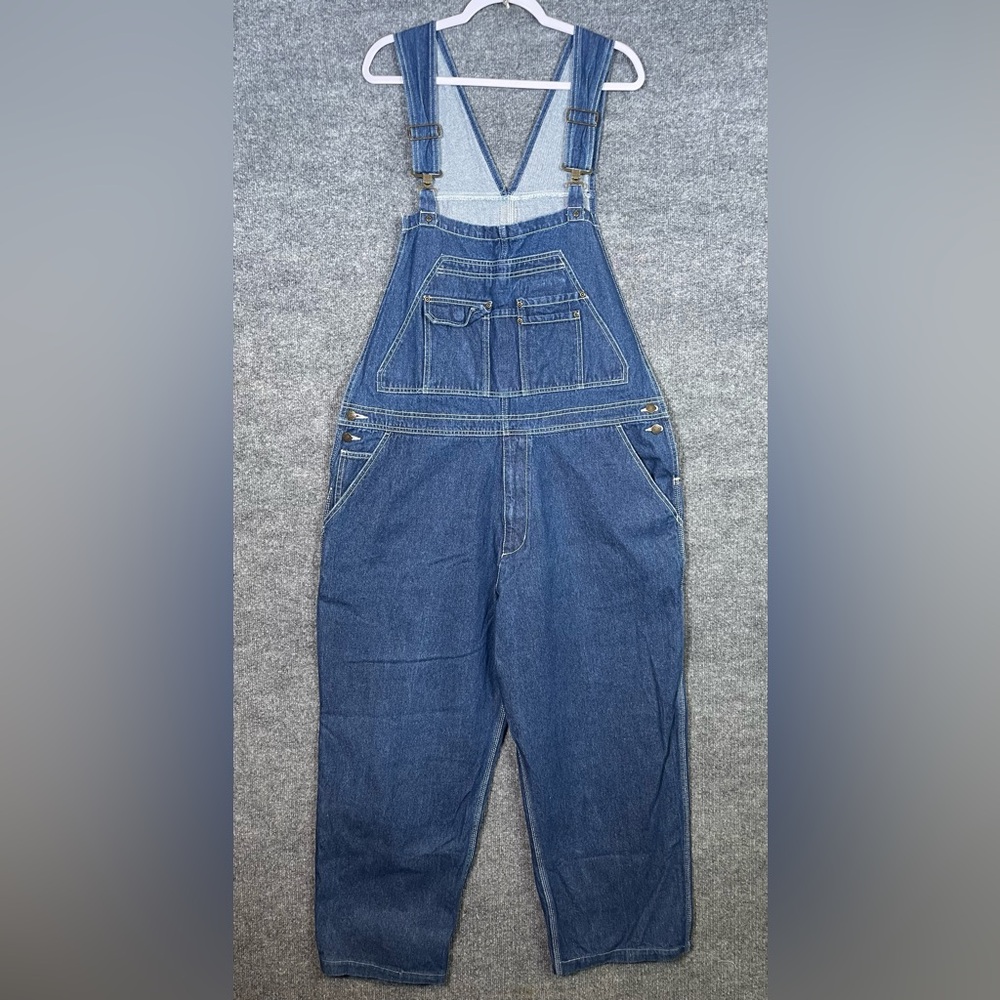 Wolverine Mens XLARGE 32 Blue Jeans Denim Cargo Cotton Overalls Western Workwear
